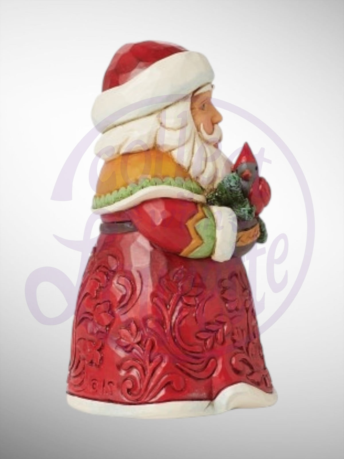 Jim Shore Heartwood Creek - Santa with Cardinal Mini Figurine